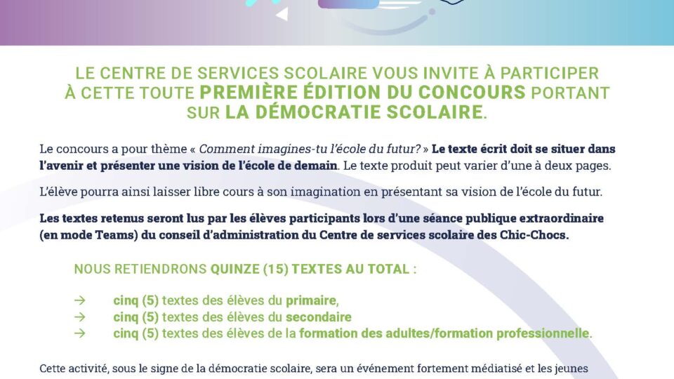 Dix élèves présentent leur texte sur la démocratie scolaire au C.A.