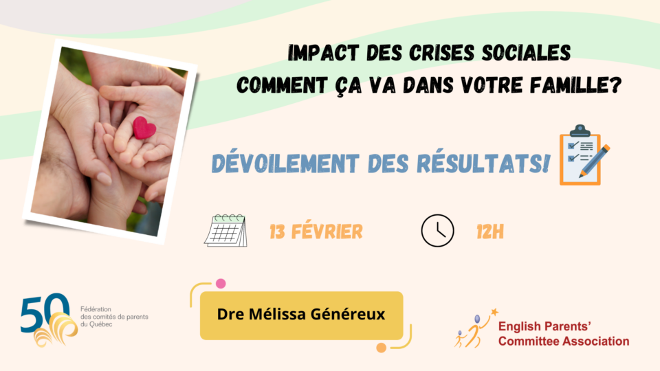 Dévoilement des résultats de l&rsquo;enquête sur le bien-être des familles